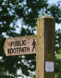 Public footpath sign