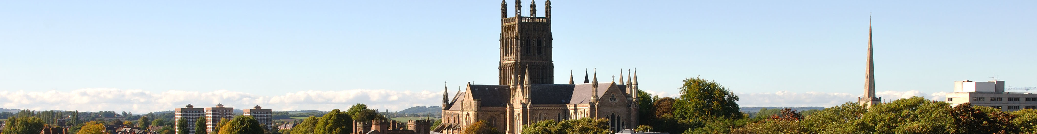 An aerial view of Worcester